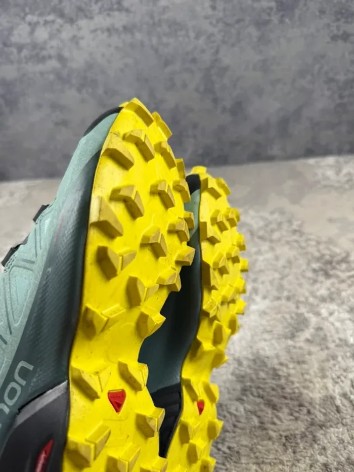 Salomon SpeedCross5 Gore-Tex - Blue & Yellow & Grey - photo numéro 10