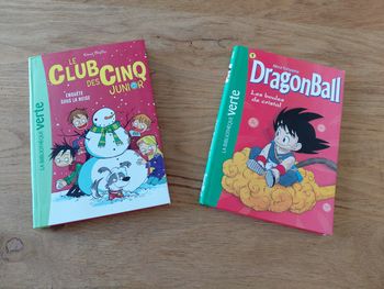 Lot livres La Bibliothèque Verte Dragon Ball Le Club des Cinq