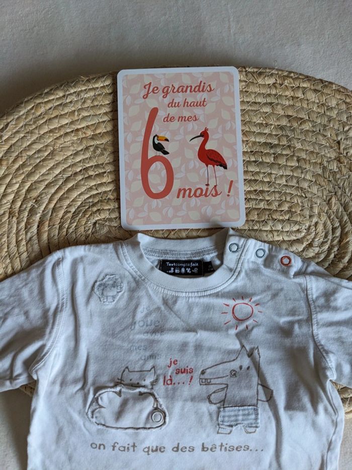 Tee shirts neufs 6 mois - photo numéro 4