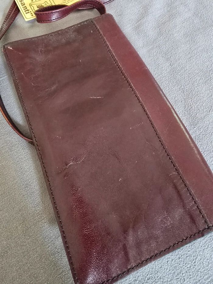 Sac bandoulière cuir 🍒vintage années 60🍒 - photo numéro 11