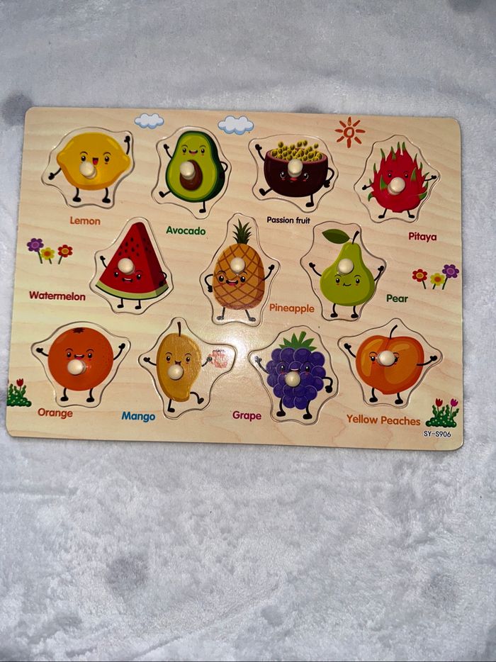 Puzzle en bois fruits