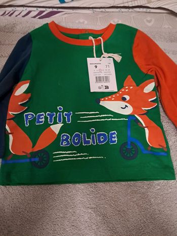 T-shirt dpam 9 mois neuf avec étiquette