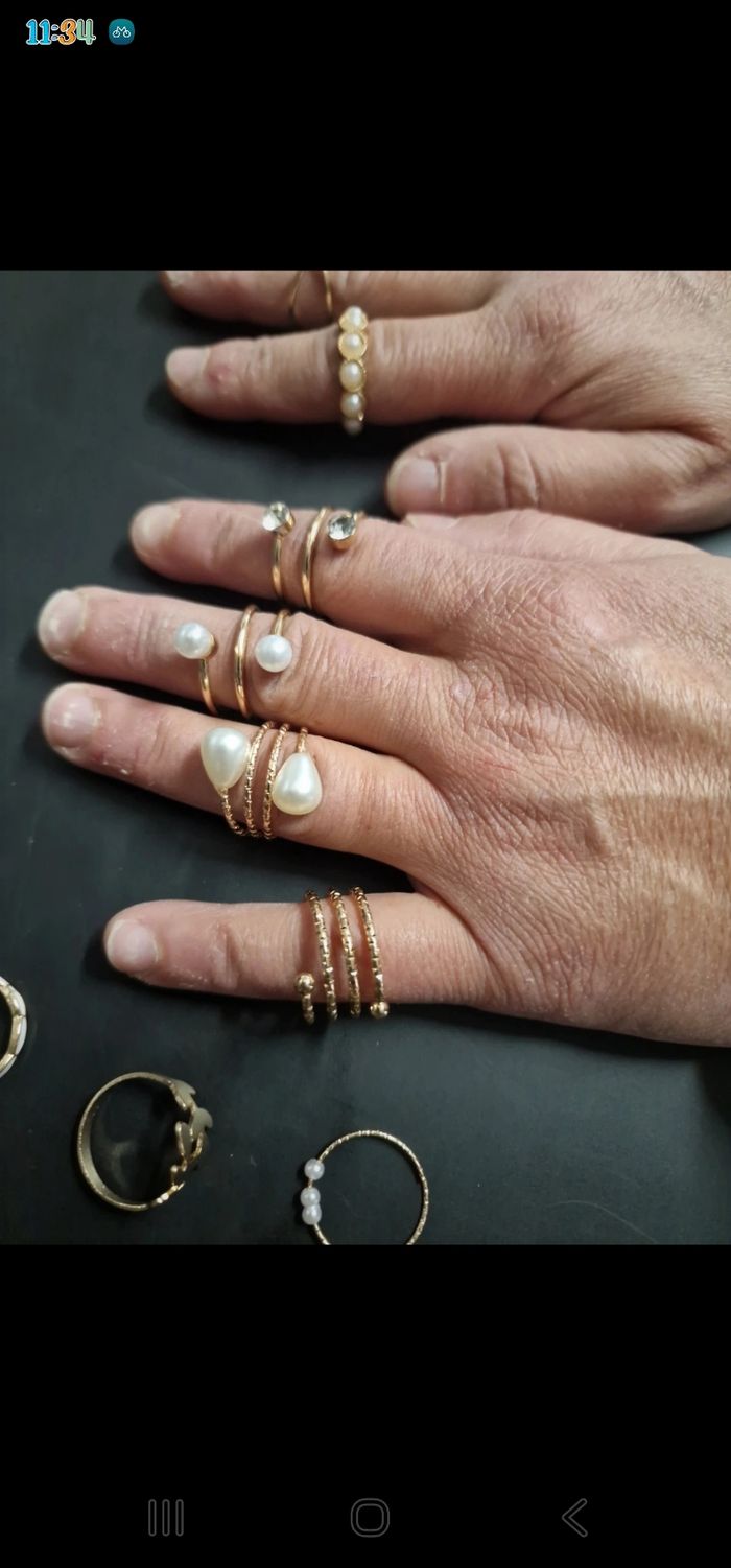 Lot 43 bague acier inoxydable - photo numéro 3