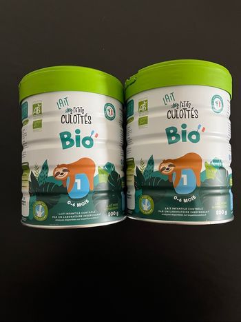 Lot 2 boîtes lait 1er âge « Les petits culottés »