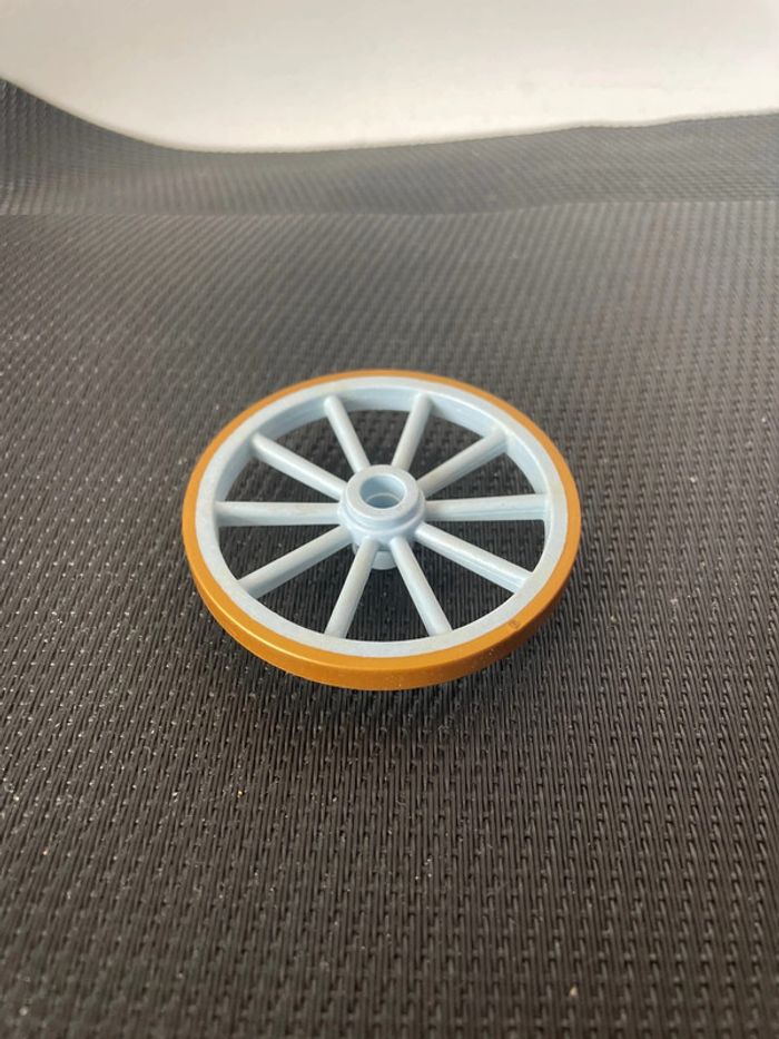 Playmobil roue de carrosse calèche bleue et doré 5021 5756 5871 pièces détachées - photo numéro 3