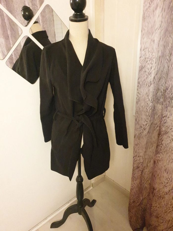 Veste longue col chale - photo numéro 4