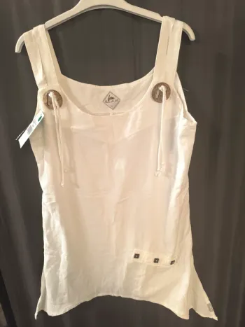 316926 débardeur blanc femme T2 blanc du nil