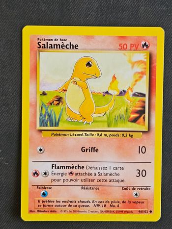 Carte Pokemon Salamèche Set de base 46/102