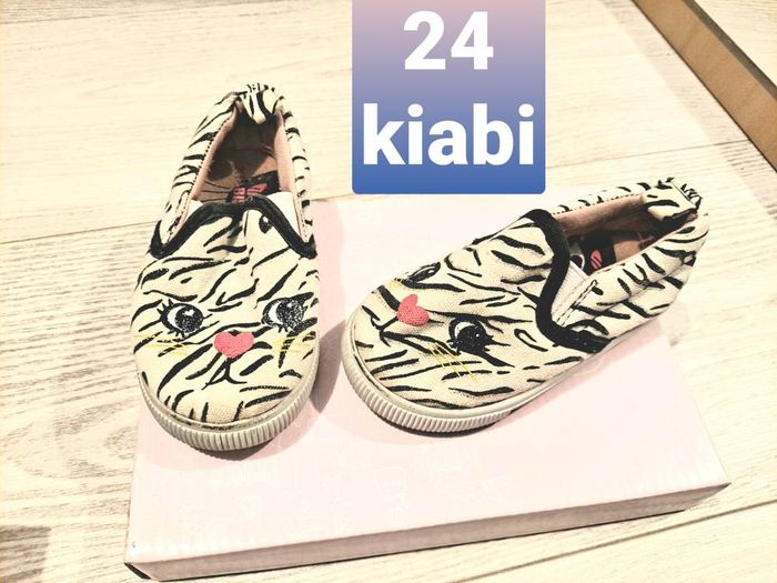 chaussures zebre slip-on kiabi pointure 24 vans sneakers
