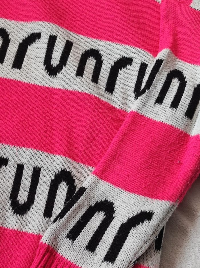 Pull rose et blanc taille unique - photo numéro 5