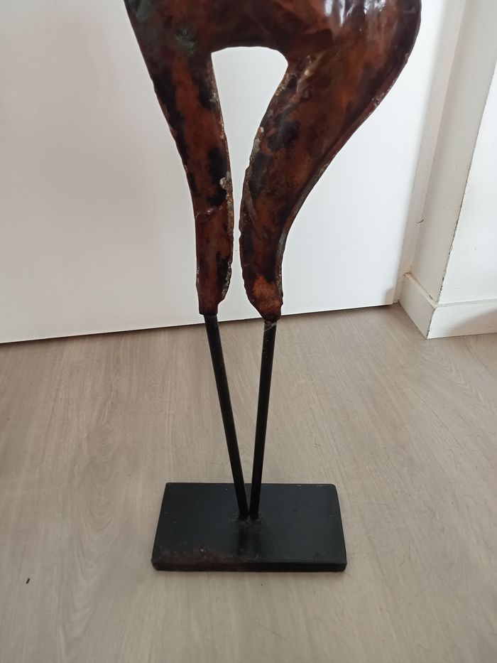Sculpture gazelle / antilope métallique - photo numéro 3