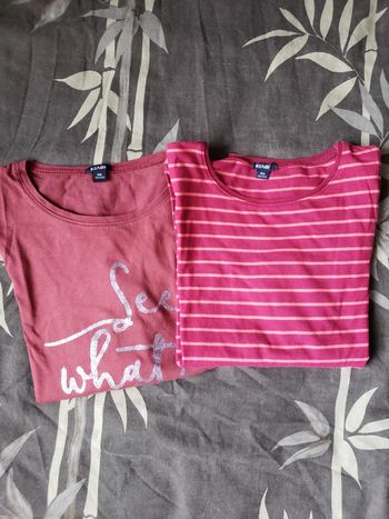 Lot de 2 t-shirts Kiabi manches longues taille 10 ans