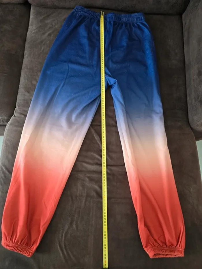 Jogging femme bleu/orange M Shein - photo numéro 2