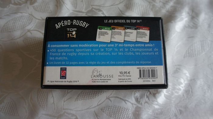 jeu de cartes apéro-rugby top 14 - photo numéro 2