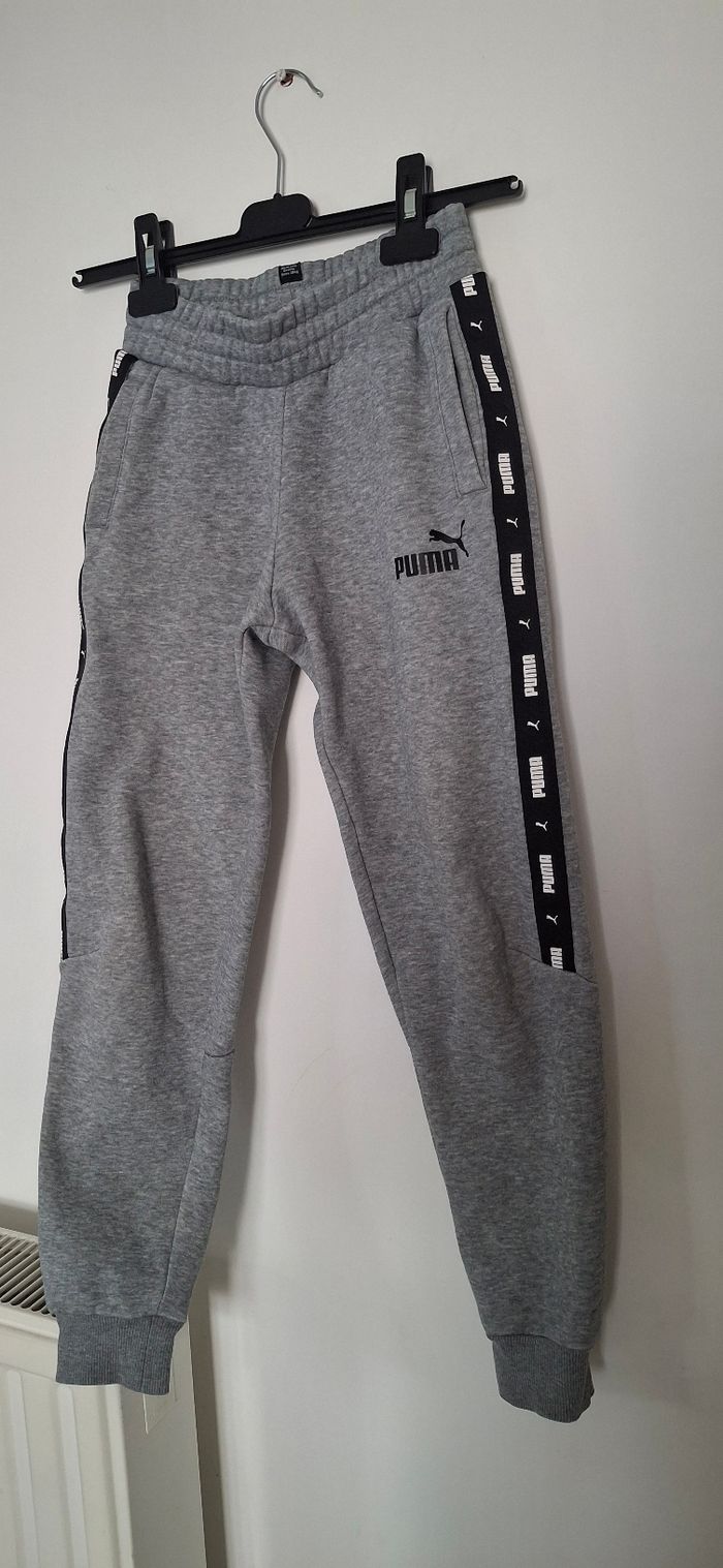 Jogger Puma - Gris avec Bandes "Puma" (Taille 9-10 ans / 140) - photo numéro 3