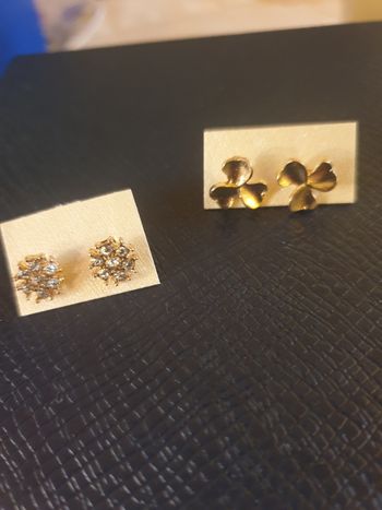 Lot 2 paires boucles d'oreilles fille 