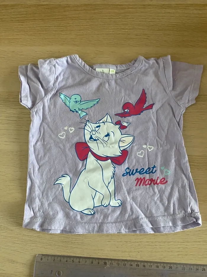 Bébé fille 18 mois body t-shirt pantalon marie Disney aristochats 80 cm - photo numéro 2