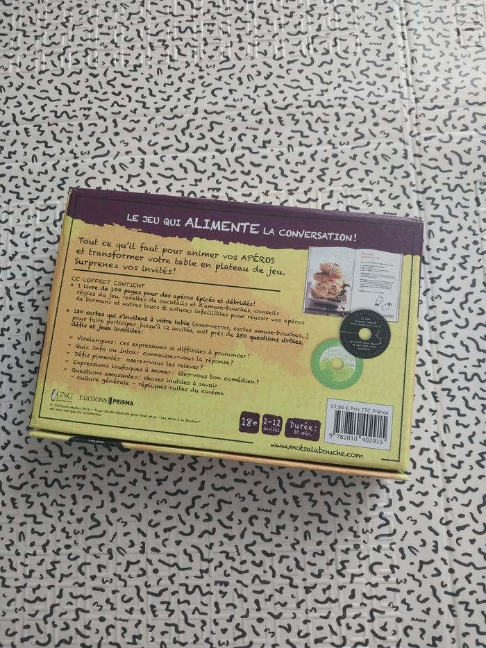 Coffret jeu apéro Les mots à la bouche + livre recettes & défis - photo numéro 9