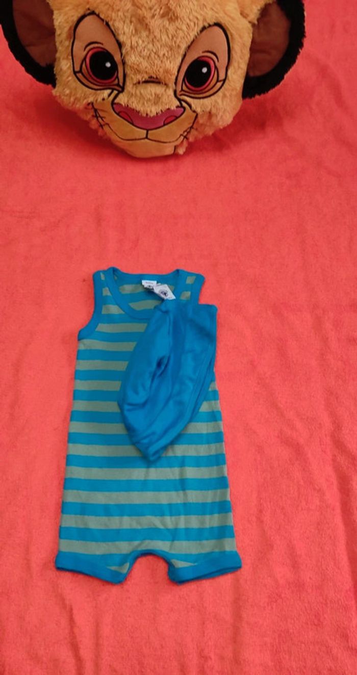 Combishort sans manches Petit Bateau 6 mois 67 cm