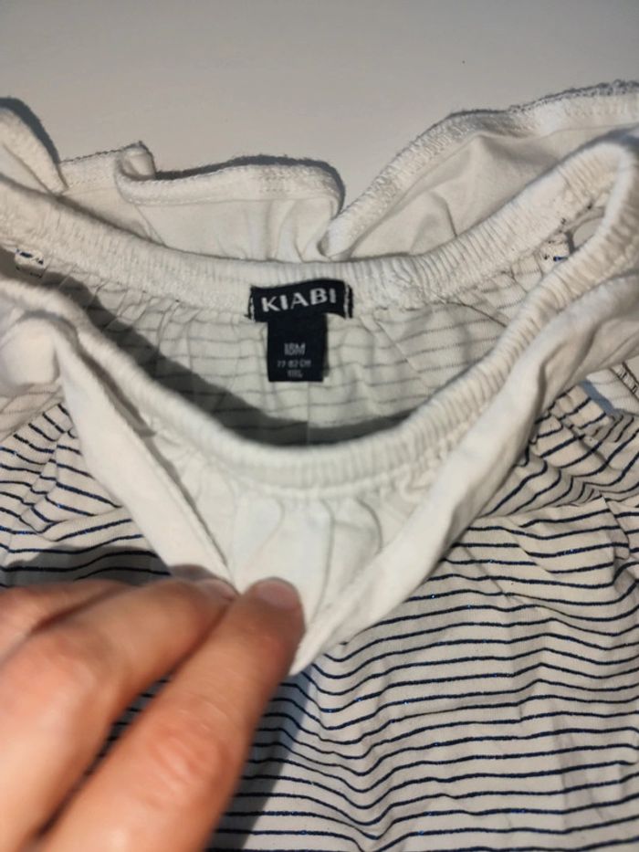 Ensemble short bleu et blanc - photo numéro 3