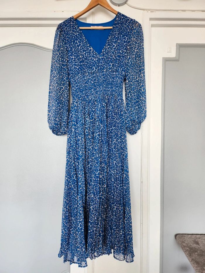 Robe longue fluide bleue taille 36 - photo numéro 4
