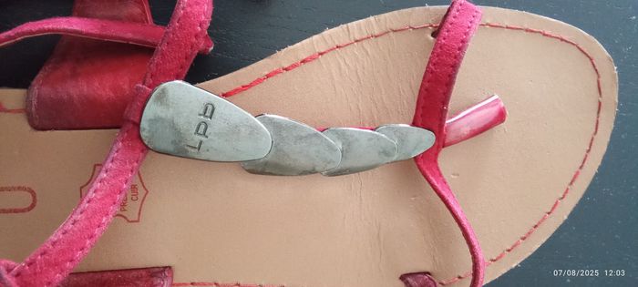 Sandales Les Petites Bombes nubuck rouge - photo numéro 4