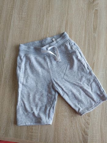 Short coton gris