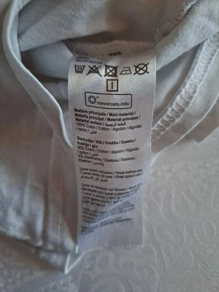 Lot de 4 Tee-shirt manches longues à message Rouge blanc et marine 100%coton 3mois - photo numéro 13