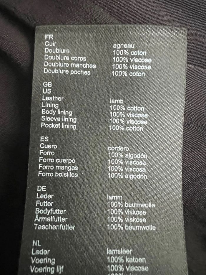 Veste en cuir motard Maje - photo numéro 15