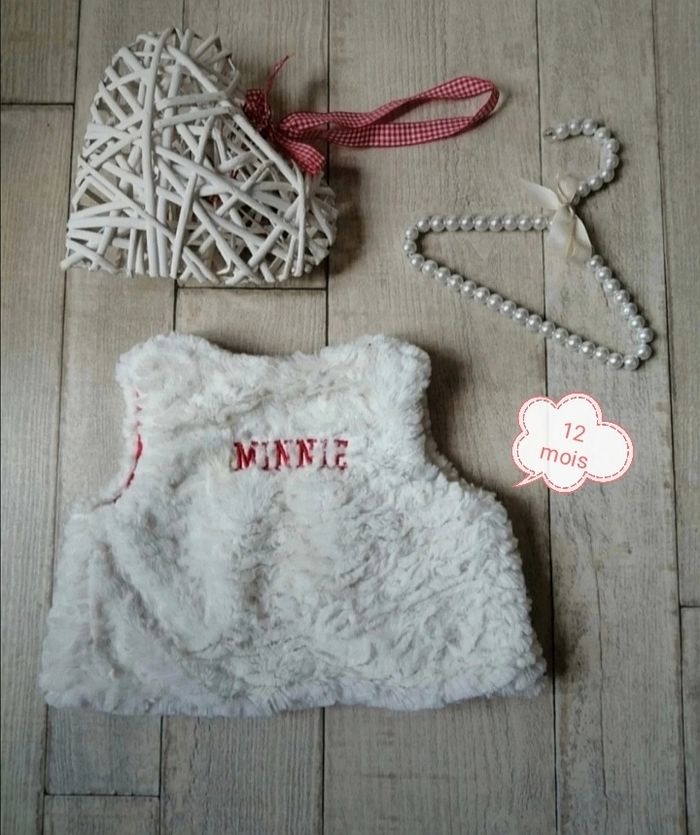Gilet fausse fourrure Minnie 12 mois