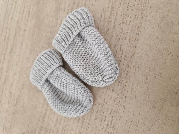 Moufle Naissance Bébé TEX Neuves Coton Gris 44cm Anti-Griffe
