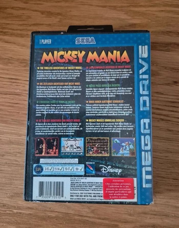 mickey mania disney sega megadrive complet en boite et notice Cib Pal Eur - photo numéro 4