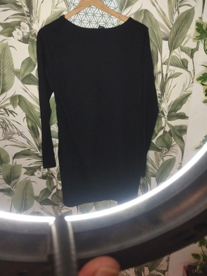 Robe basique noir longue manches m&s taille l - photo numéro 4