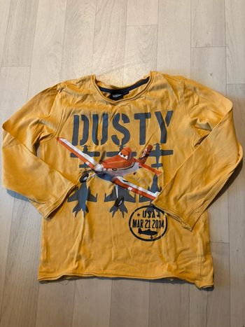 T-shirt planes dusty 5/6 ans jaune manches longues très bon état