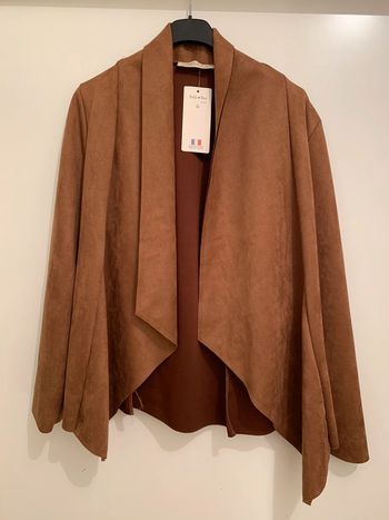 Veste en daim camel