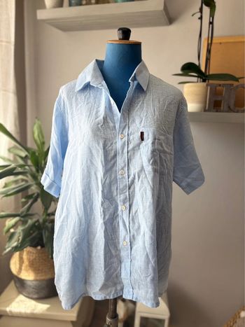 Chemisette en lin - bleu clair - California - taille XL/42 - en très bon état