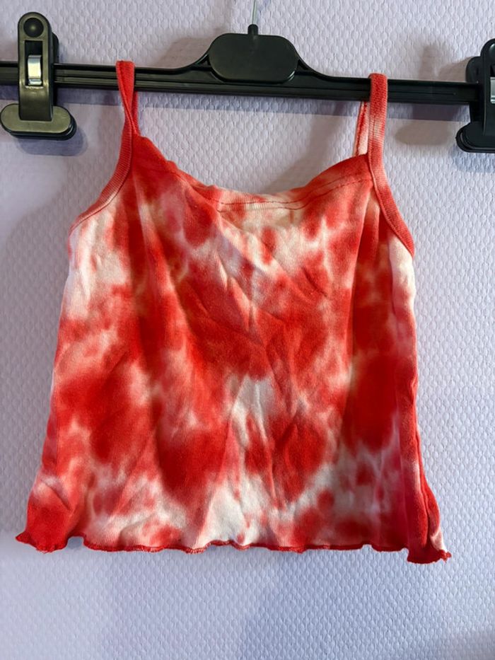 Top tie and Dye, motif Barbie avec broderie cerises - photo numéro 2