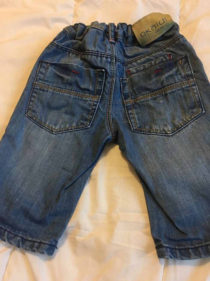Bermuda en jean Okaidi slim 3 ans - photo numéro 5