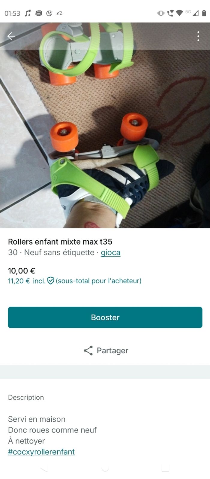 Rollers enfants mixte