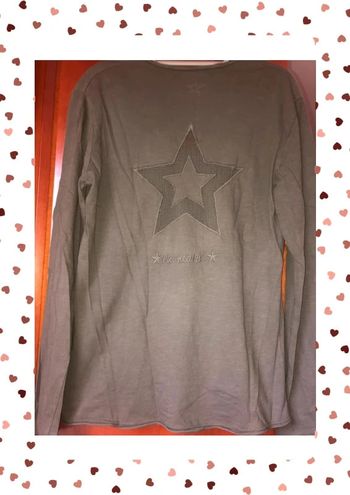 T-shirt kaki étoile manches longues Chantal B 38 40