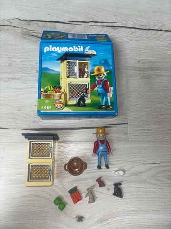 Fermier lapins clapier playmobil