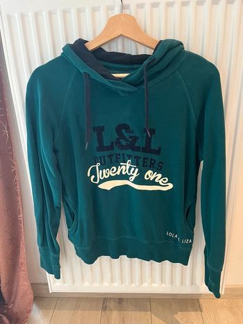 Sweat à capuche turquoise