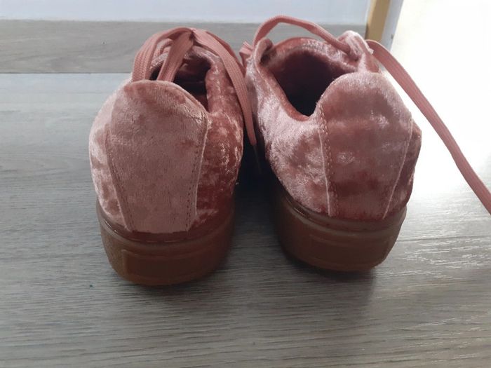 Baskets velours rose vintage 39 - photo numéro 4