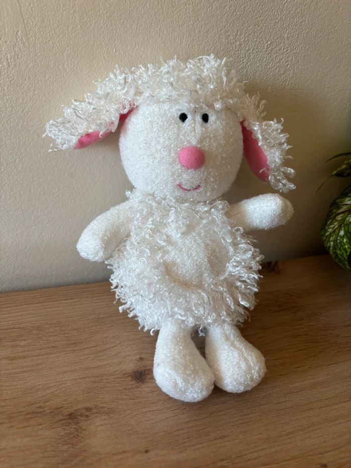 Doudou peluche mouton blanc phosphorescent luminou - photo numéro 2