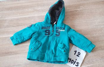 Gilet polaire avec Capuche 12mois garçon