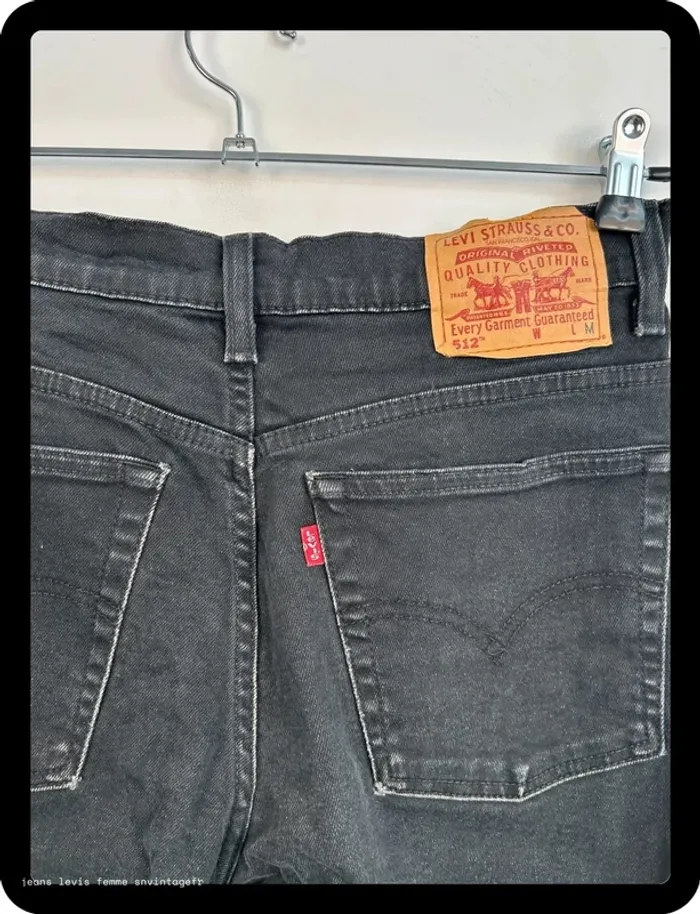 Jean Levi's Femme Noir | Slim Fit Tapered Leg | Taille W28 FR38 | Très Bon État | BP71 - photo numéro 3