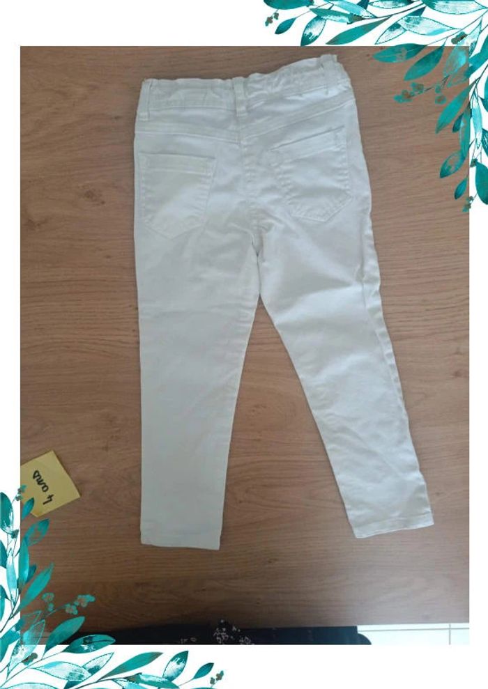 Pantalon blanc fille 4 ans - photo numéro 7