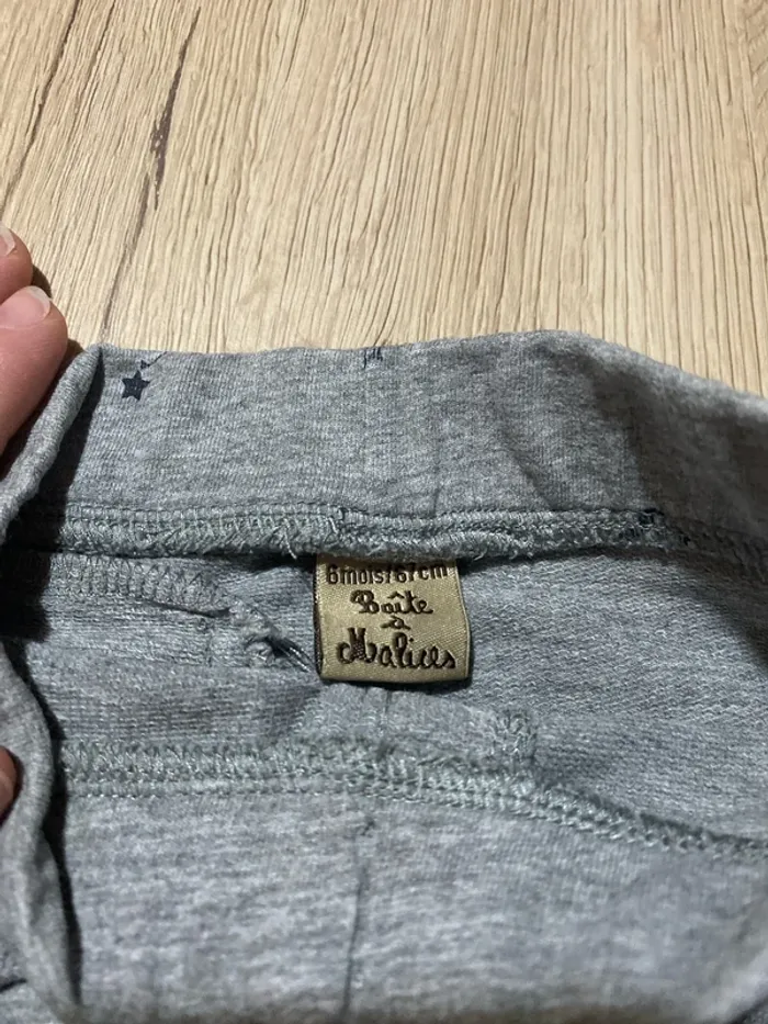 Pantalon style jogging gris bébé garçon 6 mois boîte à malices - photo numéro 4