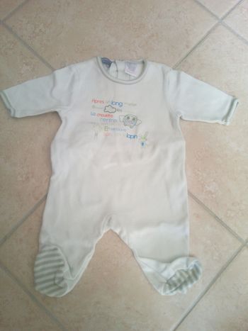 Pyjama vert d'eau 1 mois