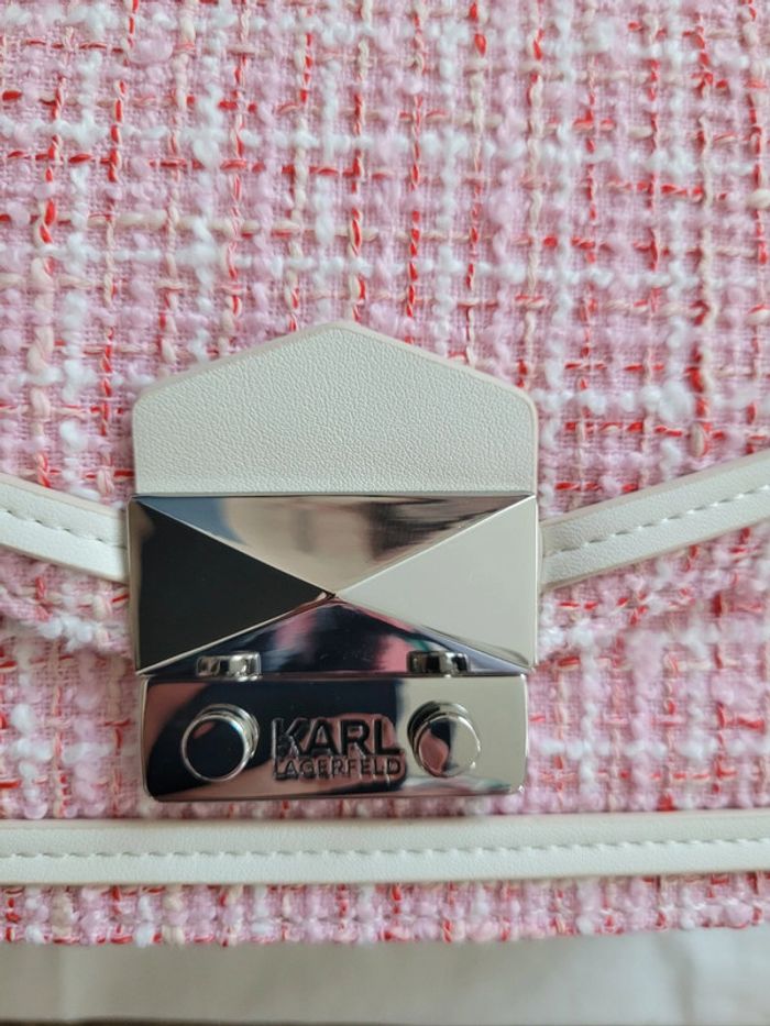 Sac à main Karl Lagerfeld Rose modele "style boucle shoulder bag" - photo numéro 8
